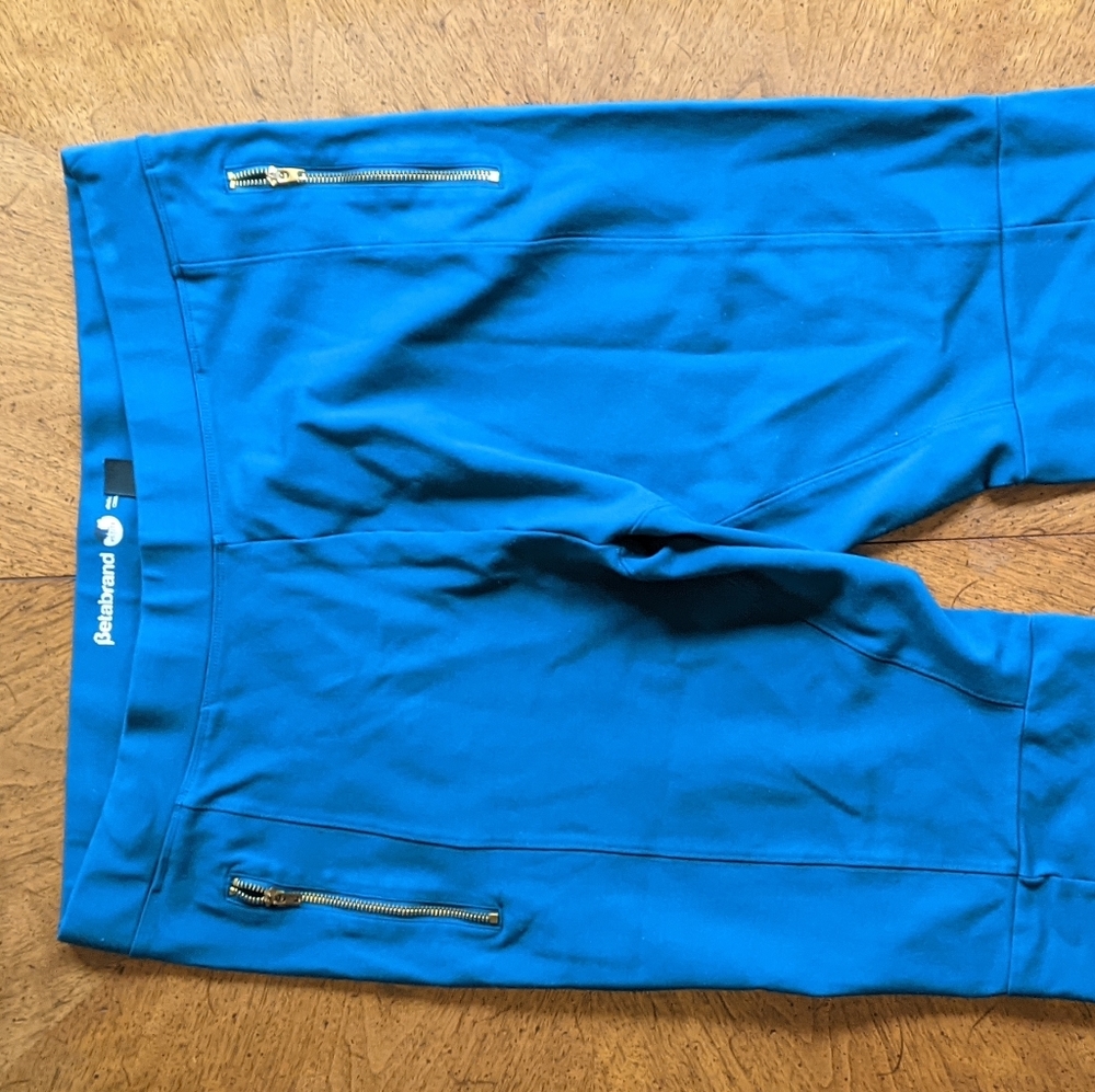 Betabrand Moto Zip Stretch Straight Leg Pants